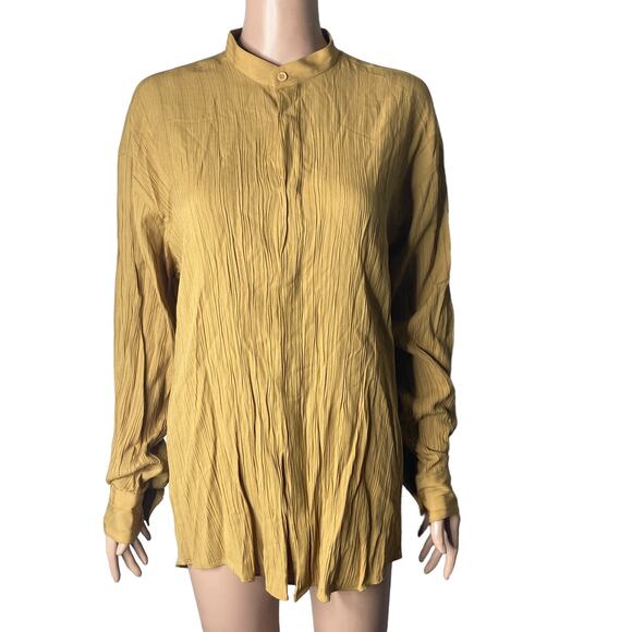 Elliot Shirt Mens Med Gold Button Front 15-15.5 - Picture 3 of 14